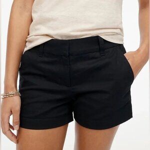 J.Crew 3" Classic Black Chino Shorts - Size 4 (NWOT)